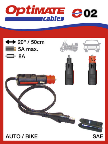 O02 / SAE-72 AccuMate OptiMate - DIN / wtyk zapalniczki (męski)